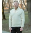 thumbnail image 2 of SAOL Men's Shawl Collar Knitted Fisherman Sweater 100% Merino Wool from Ireland, 2 of 7