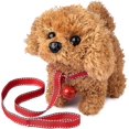 thumbnail image 1 of Perro Husky de peluche Cachorro de juguete Perro mascota interactivo electrónico - Caminar, ladrar, mover la cola, estirar el animal de compañía para niños (perro caniche), 1 of 5