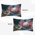 thumbnail image 3 of Haiem Pillowcase for Hair and Skin Queen - Bubbles Axolotl Fantasy Printed Soft Pillowcase with Envelope Closure-16"x24", 3 of 8