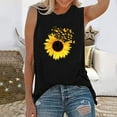 thumbnail image 2 of ibuvkizy Womens Tank Tops Loose Fit Cute Summer Tops for Women,Womens Tank Tops Casual Loose Fit Plus Size Sunflower Printed Tee,Gifts for Women, 2 of 6