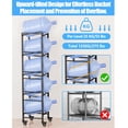 thumbnail image 3 of HOUSE AGAIN 5 Gallon Water Jug Holder 5 Tier, Tall Water Bottle Storage Rack with Lockable Casters, Heavy Duty Steel Organizer for Kitchen Office Garage, 3 of 8