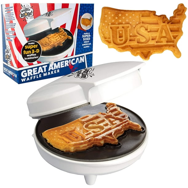 The Great American USA Waffle Maker Make Giant 7.5" Patriotic July 4th