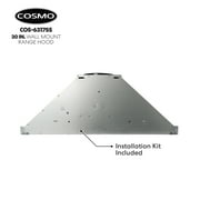 Cosmo 30 in. Ductless Wall Mount Range Hood in Stainless Steel with LED Lighting and Carbon Filter Kit for Recirculating