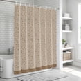 thumbnail image 5 of Pink Brown Floral Shower Curtain Set - Standard 72" x 72" Washable Bathtub Curtain with 12 Hooks, Spring Flowers Waterproof Fabric Stall Shower Curtains for Bathroom/Bathtub Décor, 5 of 6