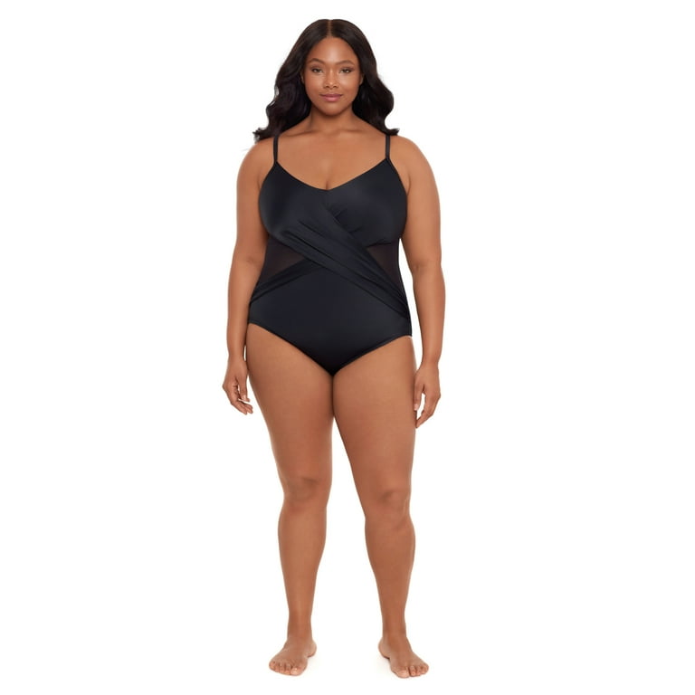 Miracle Brands Embrace Your Curves Women s One Piece Swimsuit
