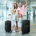 thumbnail image 6 of Soft-sided Fabric Luggage Roller Luggage Lightweight 20" Black, 6 of 6