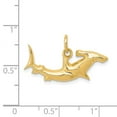 thumbnail image 3 of 14k Yellow Gold Hammerhead Shark Charm Pendant, 3 of 3