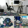 thumbnail image 6 of Office Chair Mat for Hardwood & Tile Floor,Boho Floral Wildflower 36"x48" Computer Chair Mat for Rolling Chairs Carpet, Under Desk Non Slip Gaming Rug, Low-Pile Rubber Backing Large Protector Mat, 6 of 6