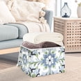 thumbnail image 3 of Yayeee Collapsible Cube Storage Bin with Lid Fabric Closet Decorative Basket with Handles, Green Floral, 3 of 7