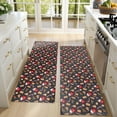 thumbnail image 4 of Kitchen Rugs Sets Of 2,Dark Christmas Drink and Cookie Pattern Anti Fatigue Kitchen Mat Rugs Non Slip Washable,Decorative Kitchen Floor Mats for Kitchen,Sink,Laundry,17"X47", 4 of 5