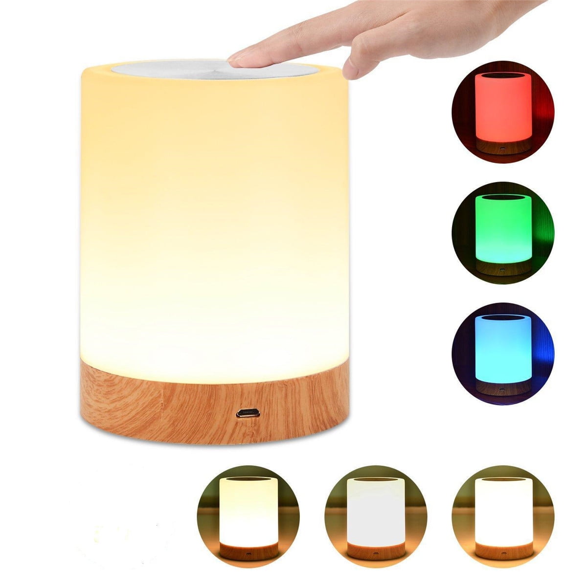 Night Light Touch Sensor Lamp Bedside Table For Kids Bedroom Rechargeable Dimmable Warm White Rgb Color Changing Canada Night Light Touch Sensor Lamp Bedside, Touch Bedroom Lamps Canada
