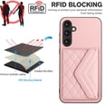 thumbnail image 5 of Allytech Galaxy S23 FE Wallet Case with Shoulder Strap, RFID Blocking Luxury PU Leather Shockproof Cards Slots Stand Anti-Scratch Magnetic Closure Phone Case for Samsung Galaxy S23 FE, Pink, 5 of 9
