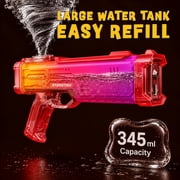 STARKTOY Electric Water Blaster Light Up Full Body Color Changing LED Squirt Gun, Automatic Rechargeable Water Gun for Kids and Adults, Long Range Soaker, Red