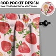 thumbnail image 5 of Kitchen Curtains 36 Inch Short - 3 Panel Set Strawberry Print, Rod Pocket Window Curtains 100% Polyester, Cute Fruit Valance for Farmhouse, Cafe, Living Room, Bedroom, Easy Wash, 5 of 6