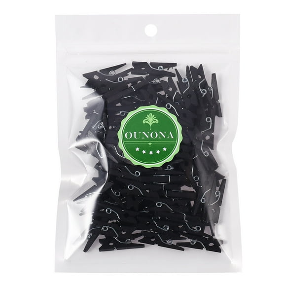 CRAFTHROU 100Pcs Picture Photo Cable Pictures Organizer Clips for Christmas Black