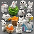 thumbnail image 2 of Figura de zanahoria de conejo blanco de Pascua para Navidad, bricolaje, decoración de habitación kawaii para el hogar, accesorios de decoración de jardín de hadas en miniatura modernos, 2 of 5