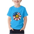 thumbnail image 6 of FAVIPT Girls 4th of July Shirt Summer 250 Years Boys American Flag Shirts Red White Blue Tshirts Independence Day Tee Blue,7-8Years, 6 of 6