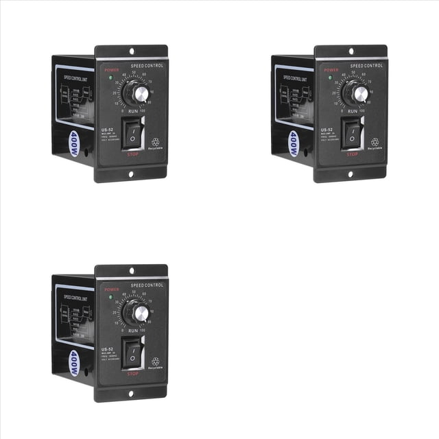 3X Controlador de Velocidad del Motor de 400 W, Controlador Regulador de Velocidad del Motor de CA 220 V Controlador del Gobernador del Motor Hacia Adelante y Hacia Atrás