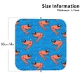 thumbnail image 2 of Leather Coasters with Heat-resistant for Drinks, Cartoon Shrimp Print Blue Cup Coasters Cup Pad Mat for Tabletop Protection, Coffee Table, Office Desk and Housewarming Gift, 2 of 5