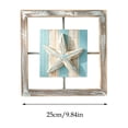 thumbnail image 3 of Cififendec Mediterranean Seashell Wall Plaques, 9.84", Wooden Distressed Frame 3D Coastal Hanging Art for Bedroom Beach Homestay Wall Decor, 3 of 7