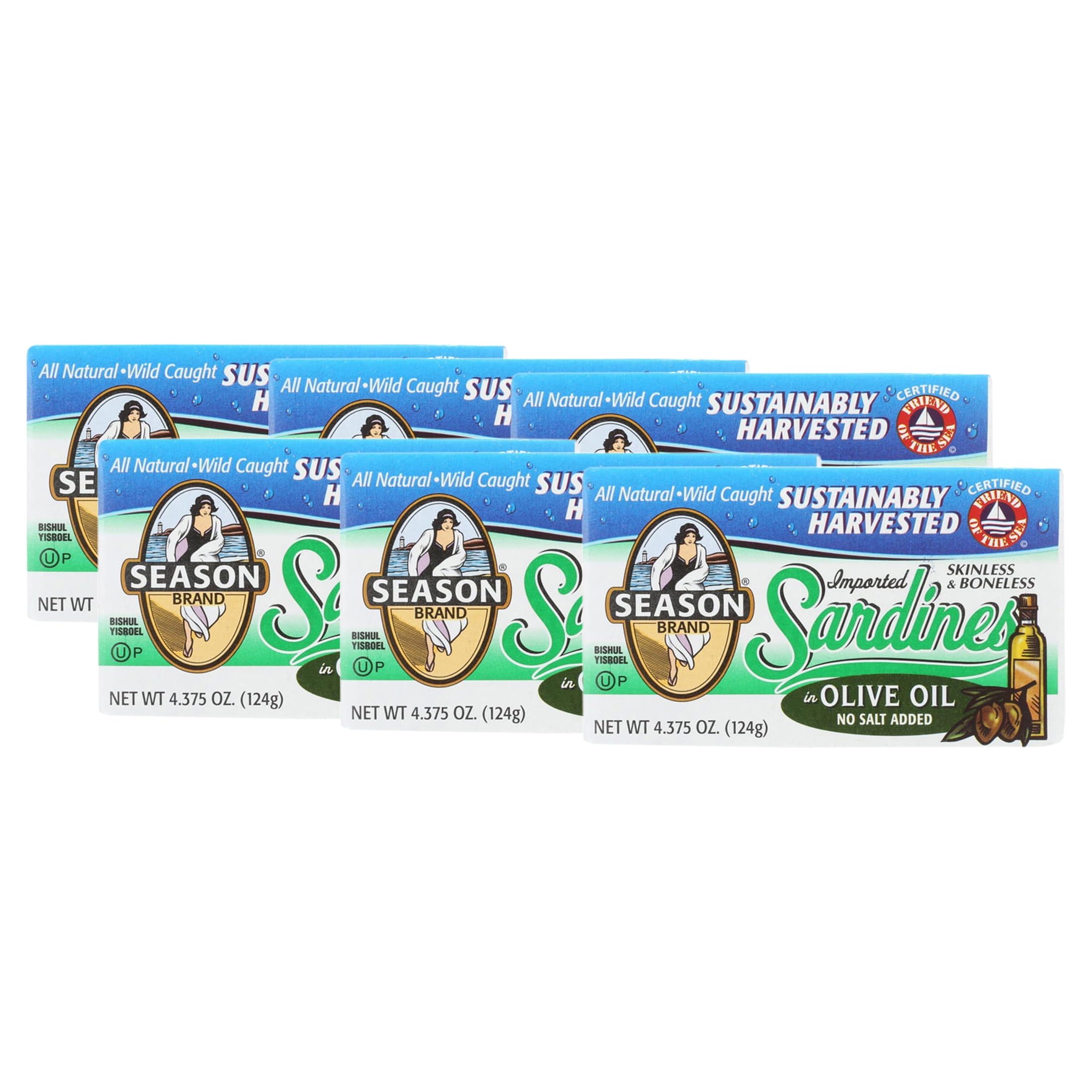 Season Brand Sardines in Pure Olive Oil, 4.375 oz