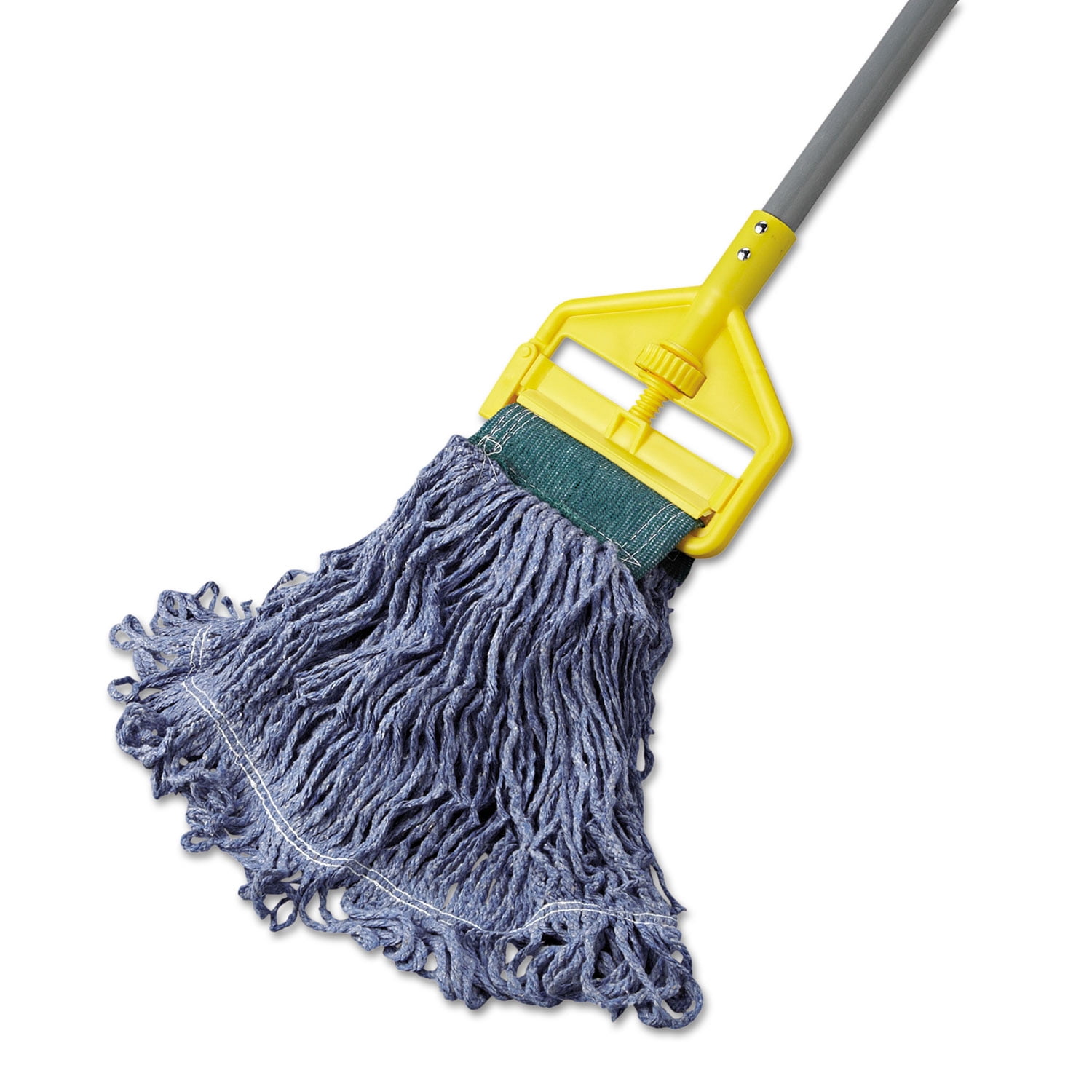 Rubbermaid Super Stitch Blend Mop Head, Large, Cotton/synthetic, Blue, 6/carton  Rcpd253blu