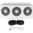 thumbnail image 1 of HUGFEGWE Car Ventilator Fan, 4000 RPM Car Exhaust Fan 3 Fans with 2 Levels, Eliminate The Peculiar Smell Low Noise Window Cooler Fan USB Car Radiator for All Cars, with Adhesive CA919-124203, 1 of 9