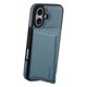 thumbnail image 2 of DENIOR For iPhone 16 Plus Magnetic Case Carbon Fiber Texture Leather Back Cover with Detachable Card, 2 of 4