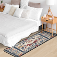 thumbnail image 5 of CURLYOOT Santa Claus Runner Rug 2'x6' Washable Kitchen Runner Rug Indoor Non Slip Laundry Rugs Poinsettia Flower Floor Carpet for Hallway Kitchen Entryway Bedroom Living Room, 5 of 9