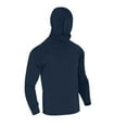 thumbnail image 4 of TKLPEHG Unisex UPF 50+ Sun Protection Shirt with Mask Lightweight Casual Long Sleeve Hooded Comfy Hiking Fishing Shirts (Navy,M), 4 of 8