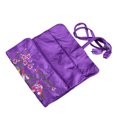 thumbnail image 2 of pitrice Brocade Satin Bag Silk Embroidery Scroll Smooth Jewelry Pouch Lightweight Multi Layer Ornaments Storage Necklaces Green, 2 of 7