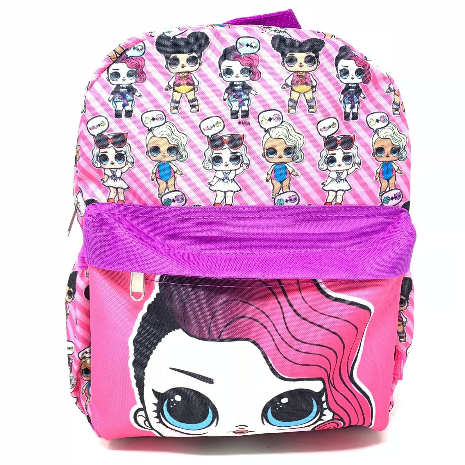 LOL Surprise! Small 12" Pink All-Over Print Girls' School Backpack-TODDLER