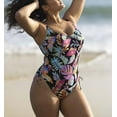 thumbnail image 4 of Elomi Tropical Falls Non Wire One Piece Swimsuit (ES801543),34 H/HH,Black, 4 of 6