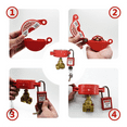 thumbnail image 3 of Outdoor Faucet Lock with Safety Padlock, Water Spigot Lock, Hose Bib Lock for 1 to 2-1/2 in Dia Valve Handles Faucet By PULMCheerger, 3 of 8