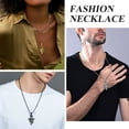thumbnail image 3 of Bestyle Eye of Horus Ankh Cross Pendant Necklace for Women Men Stainless Steel Chain Necklace Ancient Egyptian Amulet Jewelry Gifts, 3 of 8