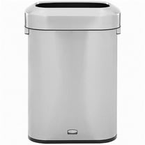 15 gal Slim Metal Silver Receptacle