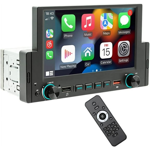 1 DIN Multimedia Car Radio 6.2" Microphone Stereo Receiver Automotive Radio Car MP5 Player MirrorLink Bluetooth Android AUTO/ CarPlay