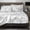 Black and White, variant on Floral Sheets Queen Size,18 inches Deep Pocket Sheets, 1800 Thread Count Black and White Leaf Floral Bed Sheets Soft Breathable Cute Aesthetic Shabby Chic Bed Sheets, Oeko-Tex Certificated.