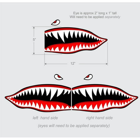 - Flying Tigers shark teeth decal sticker 5