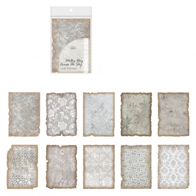 BUYISI Creative Decorative Paper Material Paper For Journals Scrapbooking Vintage E
