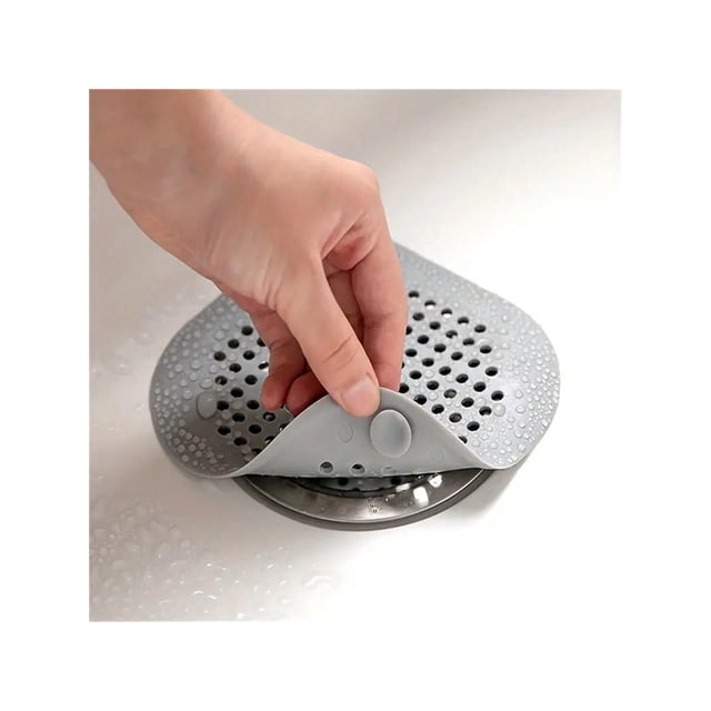 1/2/4pcs Hair Drain Catcher, Square Drain Cover For Shower, Silicone Hair Stopper With Suction Cup, Sink Anti-Clog Filters, Tub Shower Floor Drain Plu