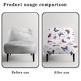 thumbnail image 6 of HELLHERO Friendly for Pets Armless Accent Chair Protector for Home, Dustproof Armless Accent Chair Cover, Colorful Butterflies, 6 of 8