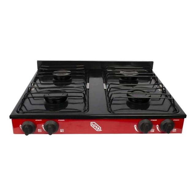 Parrilla A Gas 4 quemadores Iusa Caper Roja