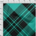 thumbnail image 3 of oneOone Cotton Poplin Sea Green Fabric Tartan Diy Clothing Quilting Fabric Print Fabric By Yard 56 Inch Wide, 3 of 4