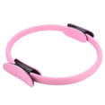 thumbnail image 3 of Aro de resistencia para yoga y pilates de 4 colores con doble agarre para muslos y piernas, color rosa, 3 of 13