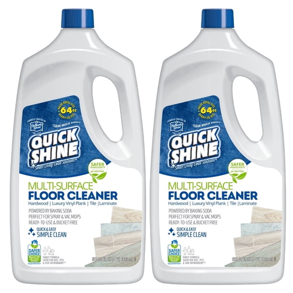 Quick Shine Multi-Surface Floor Cleaner, 128 oz, Ready-to-Use Streak-Free No-Rinse Formula, Safer Choice Certified