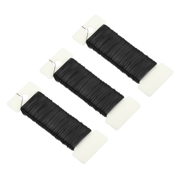 Uxcell 114 Yards/345 Feet Metal Floral Wire Black Flexible Paddle Thin Floral Wires for Craft