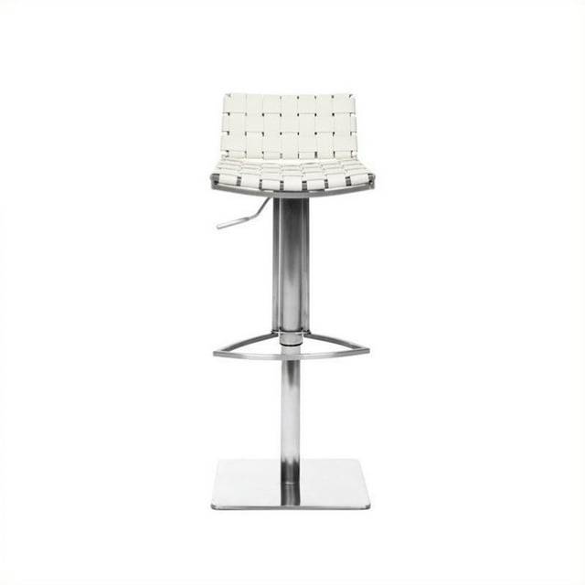 Safavieh Tabouret de Bar Réglable en Acier avec Siège en Cuir Crème