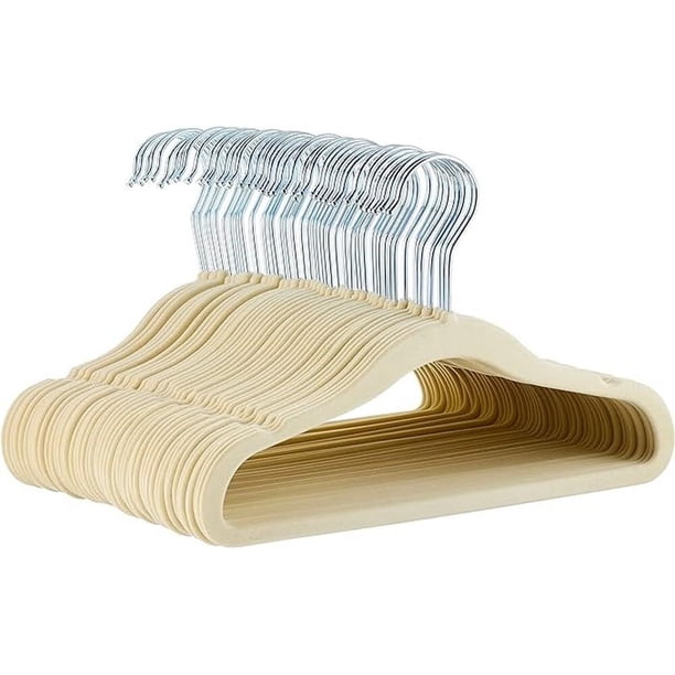 Ganchos de terciopelo para niños, ahorro de espacio, antideslizantes para bebés y niños, duraderos, 29 cm (para ropa de bebé), paquete de 50