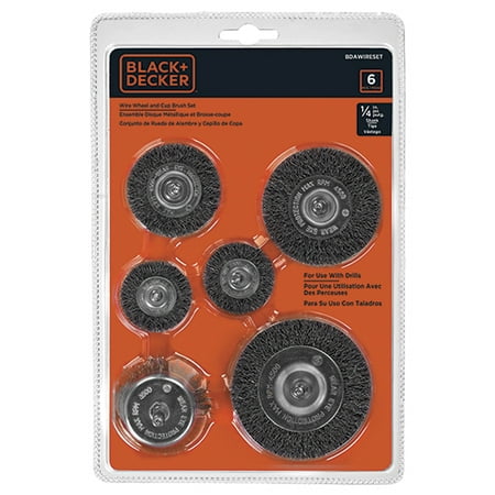 BLACK+DECKER 6-Piece Wire Wheel Set, Bdawireset